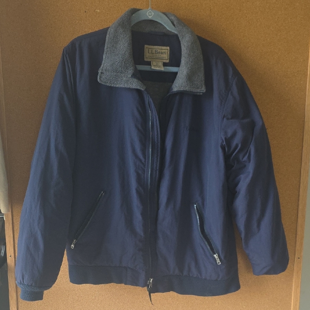 L.L.Bean Men’s Polartec Fleece‑Lined Softshell Jacket M Navy